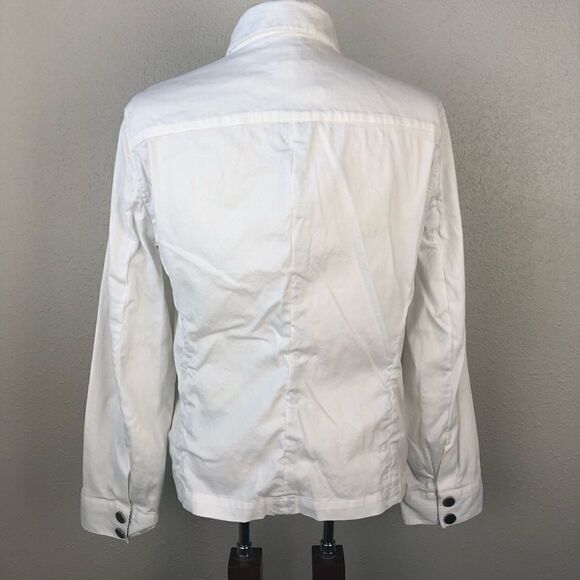 NWT Evan Picone White Button Down Jacket Size 10 - Picture 5 of 7